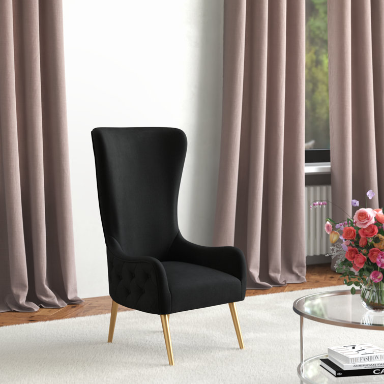 Willa Arlo Interiors Venne Velvet Wingback Chair & Reviews | Wayfair